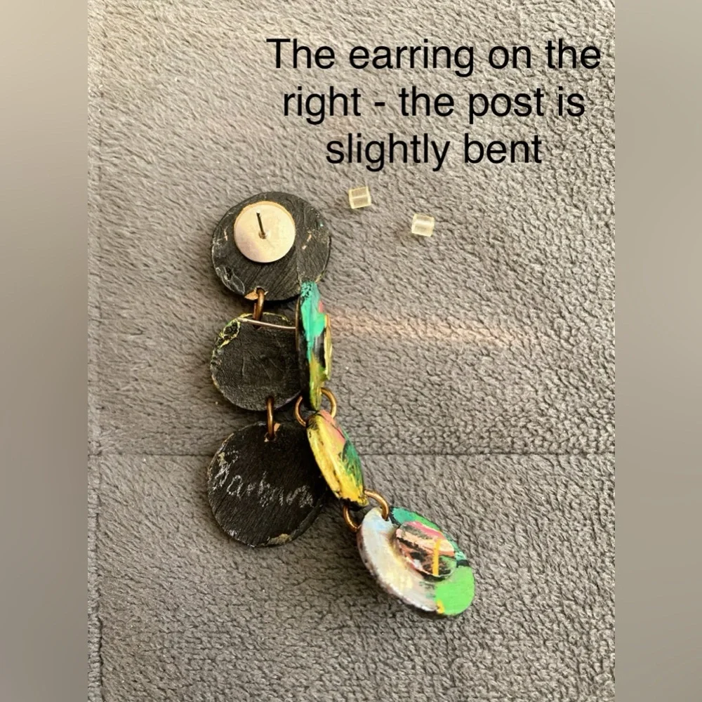 Hand painted earrings - Picture 5 of 8